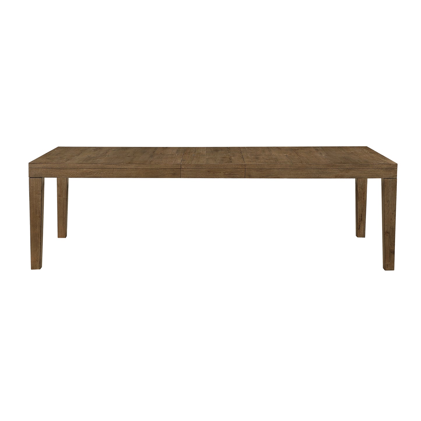 Farmhouse Brown Wood Dining Table Seats 8 with Extension Leaf