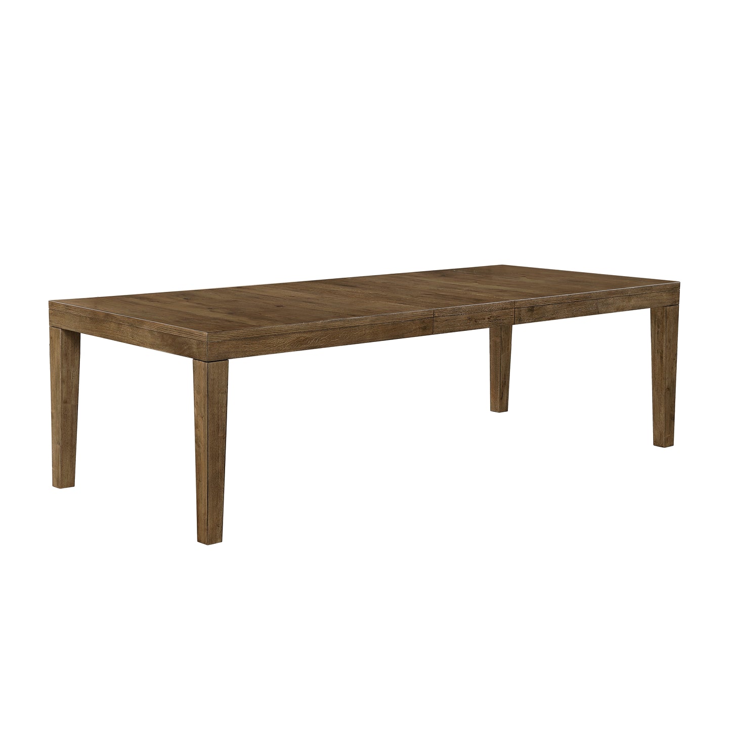 Farmhouse Brown Wood Dining Table Seats 8 with Extension Leaf