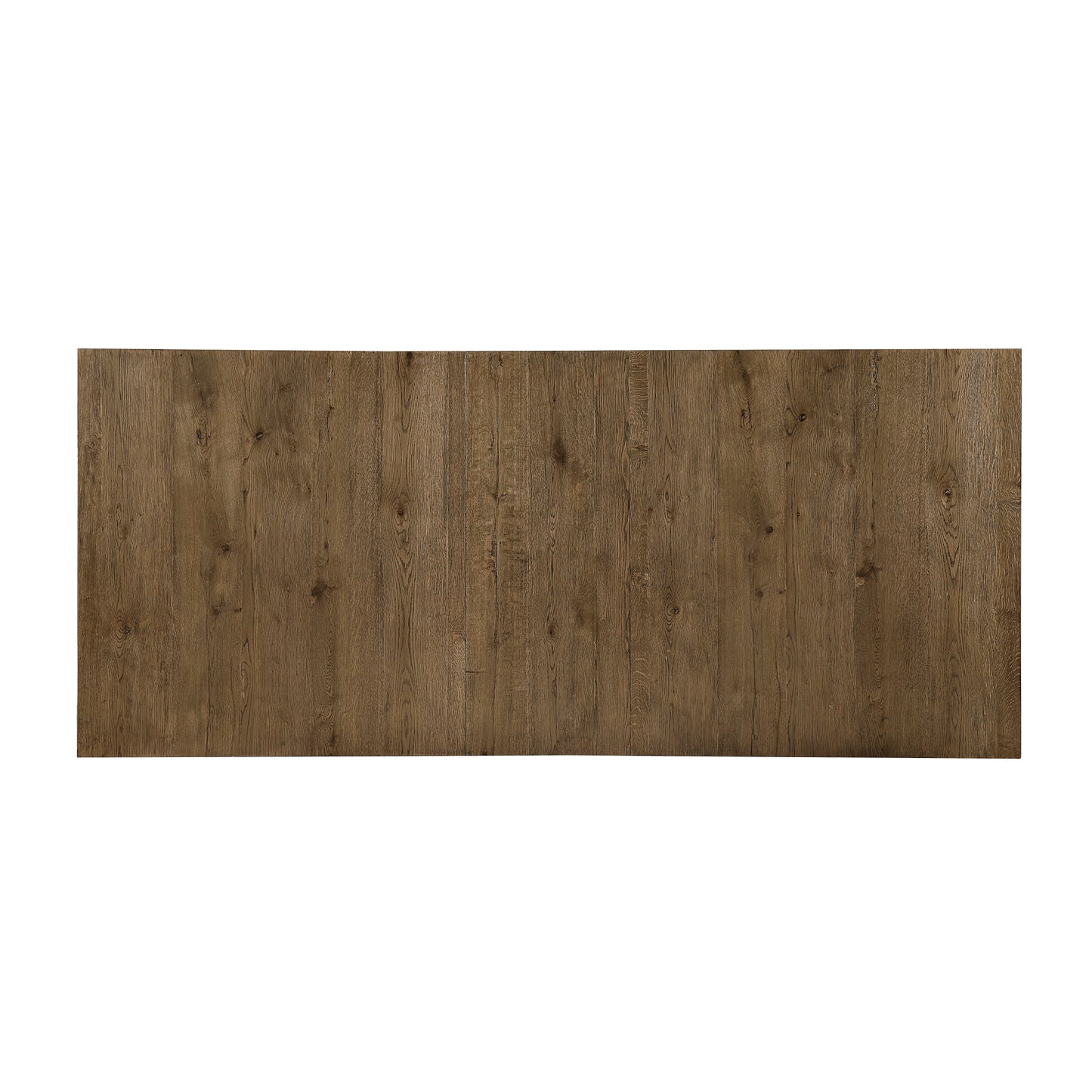 Farmhouse Brown Wood Dining Table Seats 8 with Extension Leaf