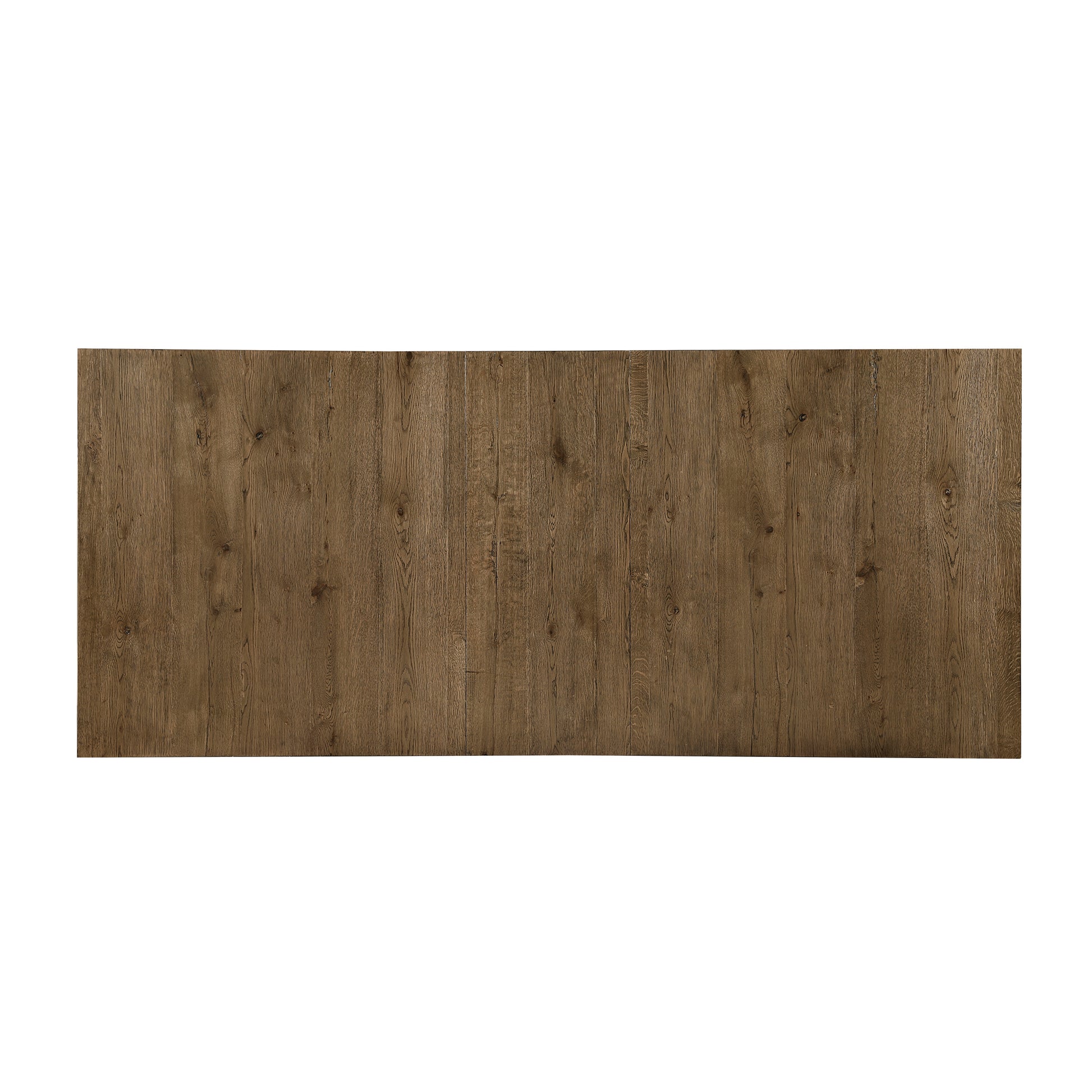 Farmhouse Brown Wood Dining Table Seats 8 with Extension Leaf