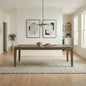 Transitional Brown Finish Large Dining Table with Self-storing Extension Leaf Modern Farmhouse Dining Room Furniture 1pc