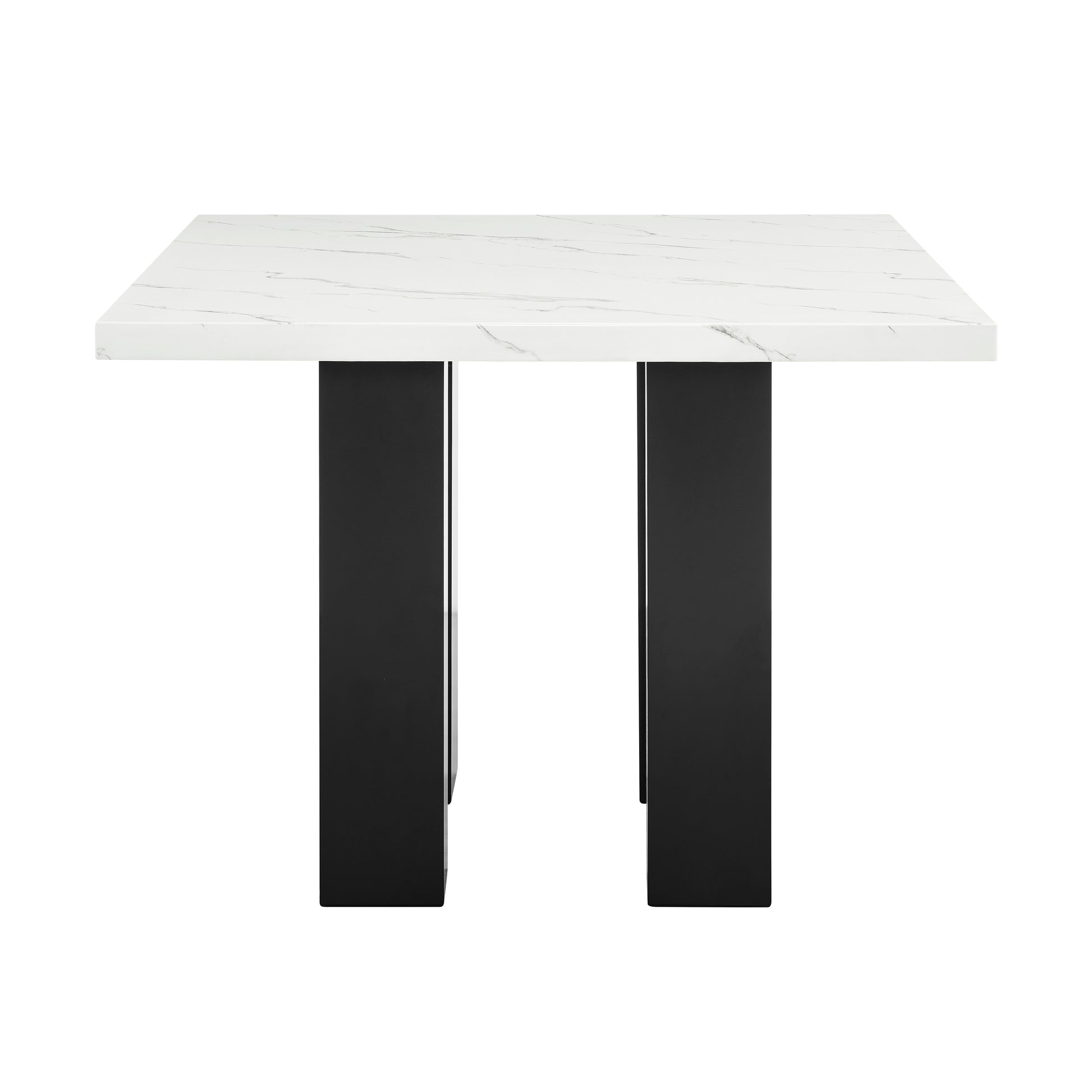 Contemporary Square Dining Table with Wooden Legs for Dining Room