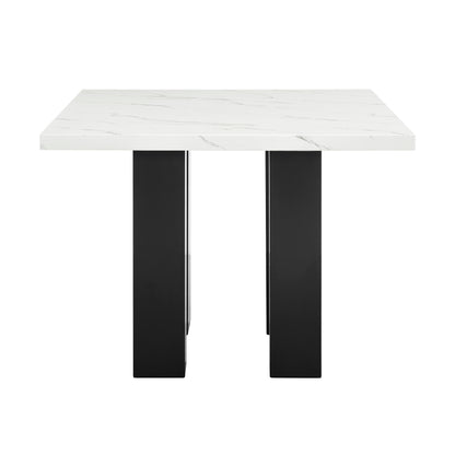 Contemporary Square Dining Table with Wooden Legs for Dining Room