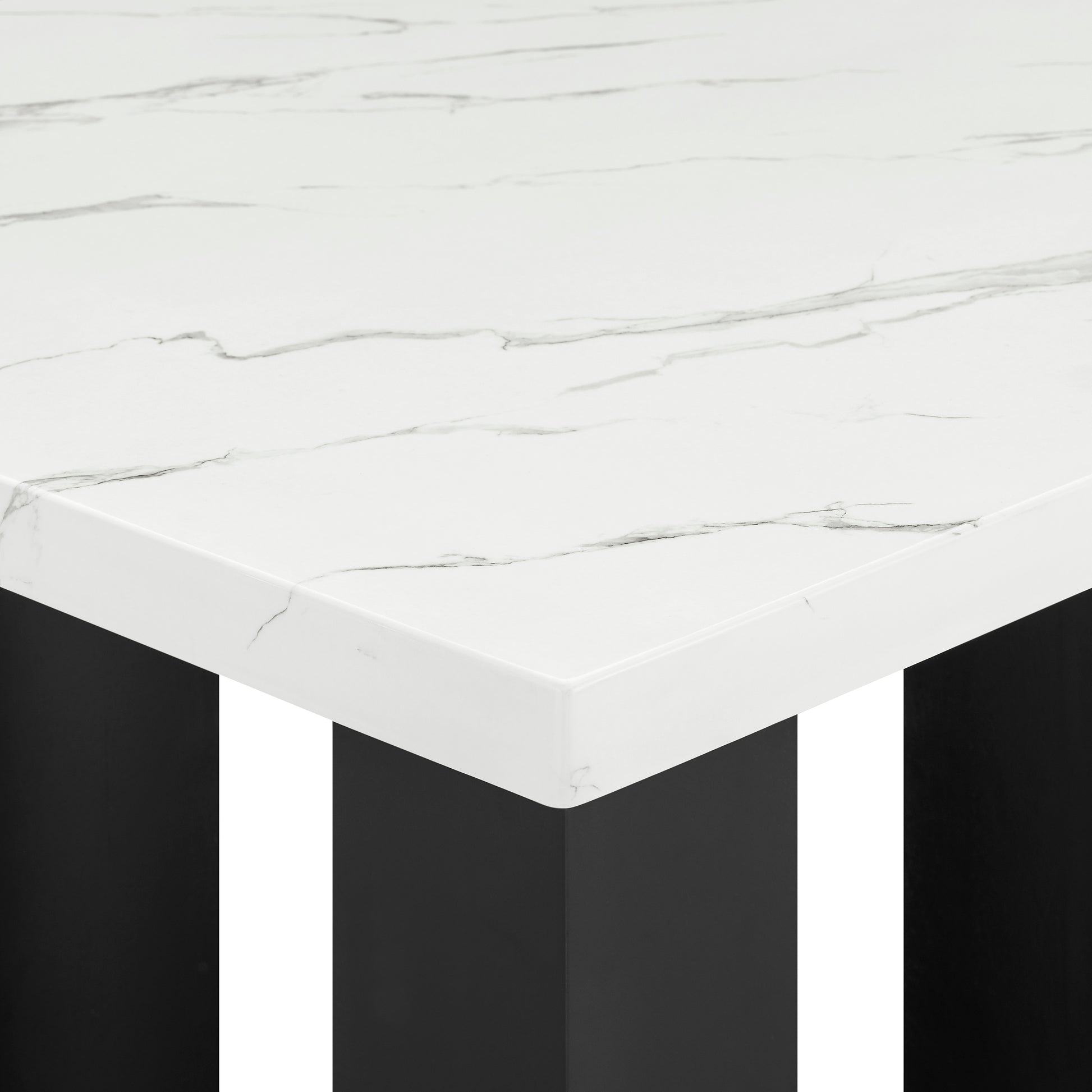 Contemporary Square Dining Table with Wooden Legs for Dining Room