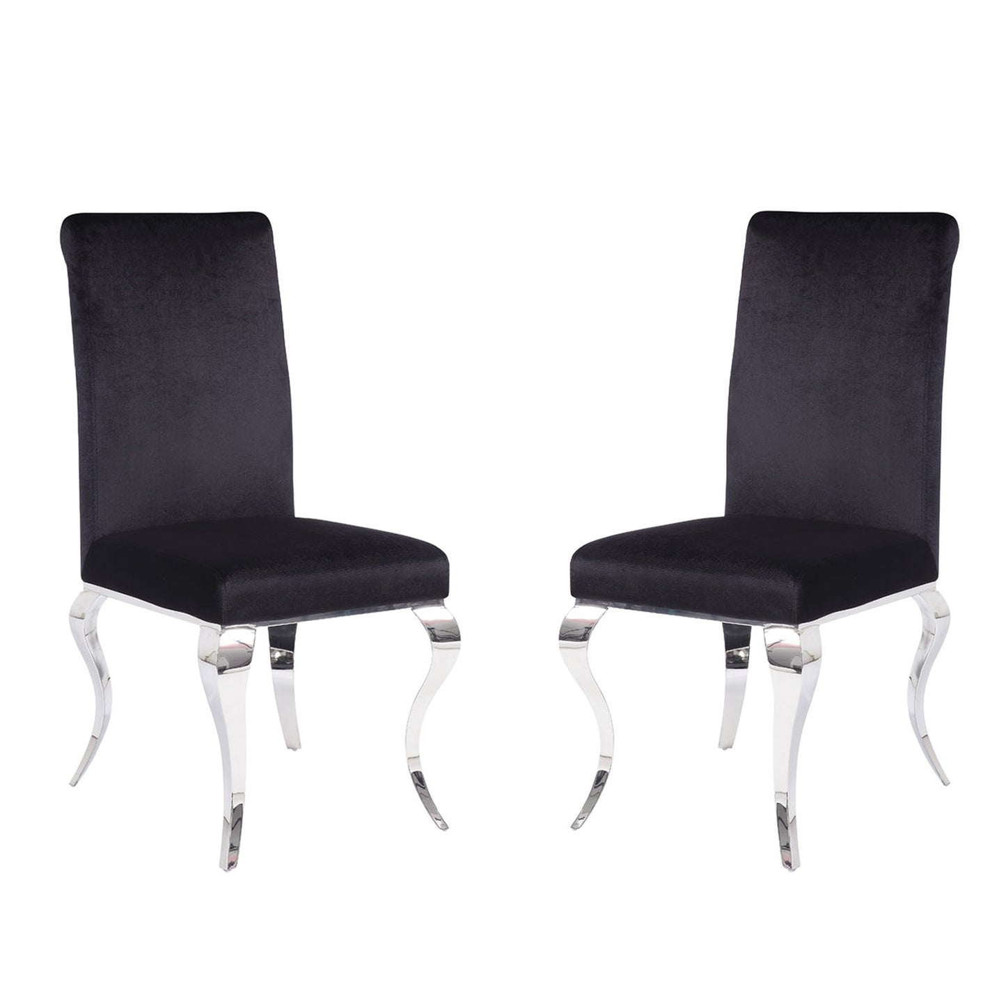 Set of 2 Fabric Upholstered Side Chairs,
