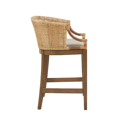 Natural Rattan Counter Stool - 23" Height