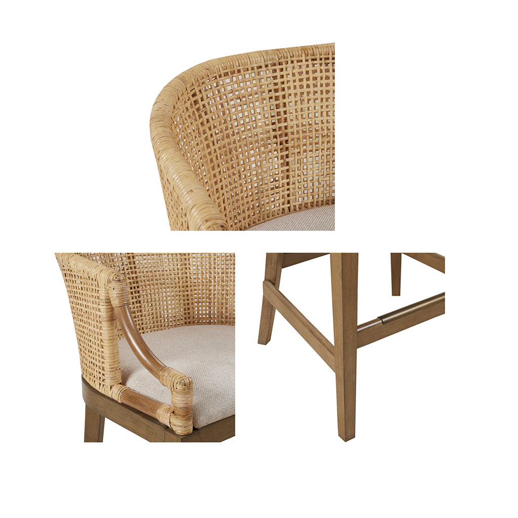 Natural Rattan Counter Stool - 23" Height