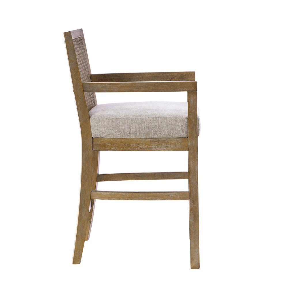 Reclaimed Natural Cane Back Counter Stool - 23" W