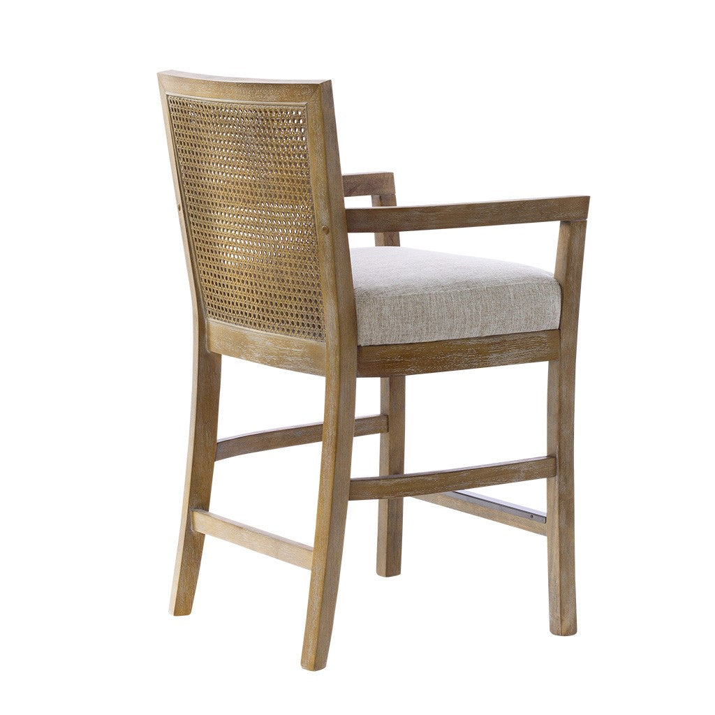 Reclaimed Natural Cane Back Counter Stool - 23" W