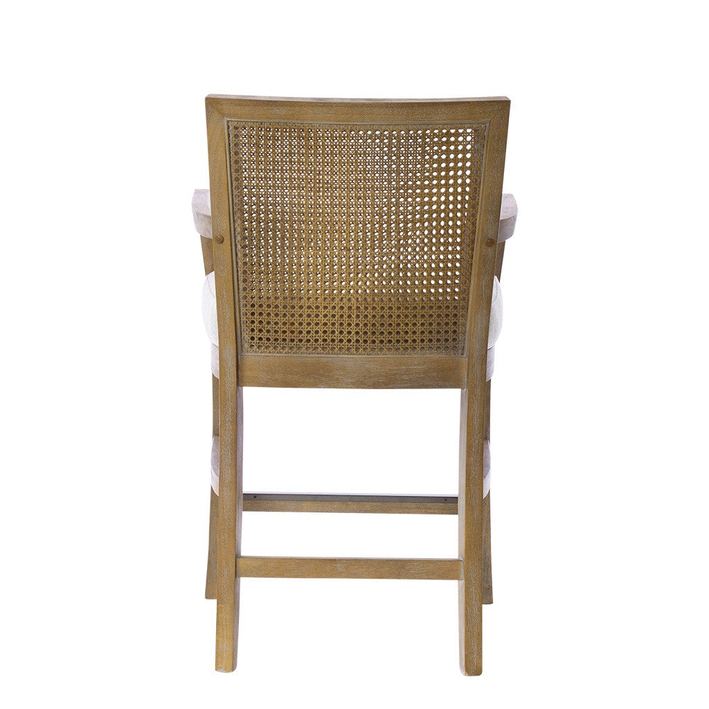 Reclaimed Natural Cane Back Counter Stool - 23" W
