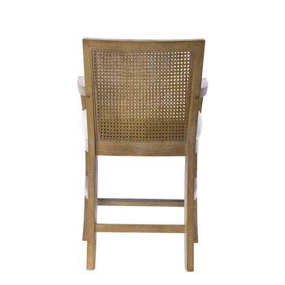 Reclaimed Natural Cane Back Counter Stool - 23" W