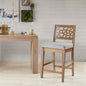 Light Grey Polyester Counter Stool - 38.5" Height