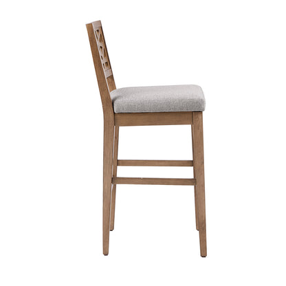 Light Grey Polyester Counter Stool - 38.5" Height