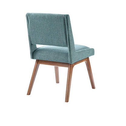 Blue Polyester Dining Chairs - Set of 2