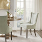 Light Green Polyester Dining Chairs Set of 2