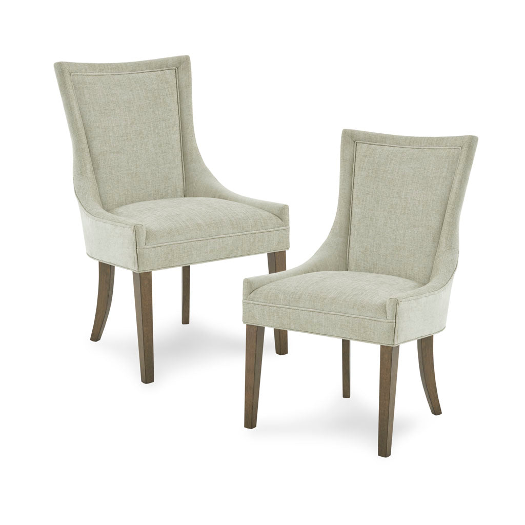 Light Green Polyester Dining Chairs Set of 2