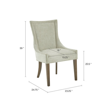 Light Green Polyester Dining Chairs Set of 2