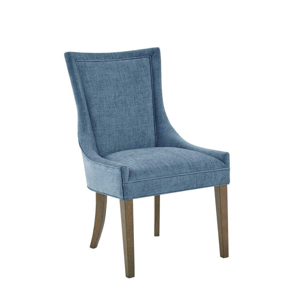 Blue Polyester Dining Chairs Set of 2 for Dining Room