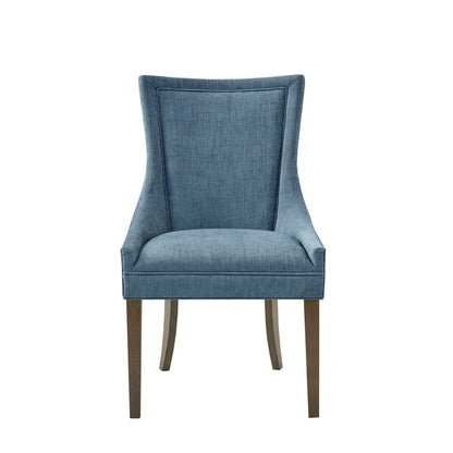 Blue Polyester Dining Chairs Set of 2 for Dining Room