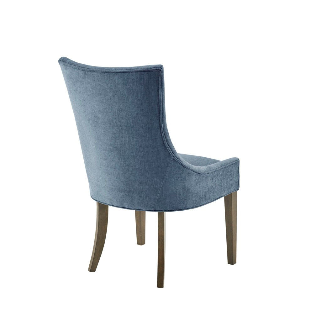 Blue Polyester Dining Chairs Set of 2 for Dining Room