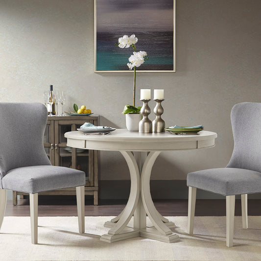 Cream Round Dining Table Seats 4-6 People