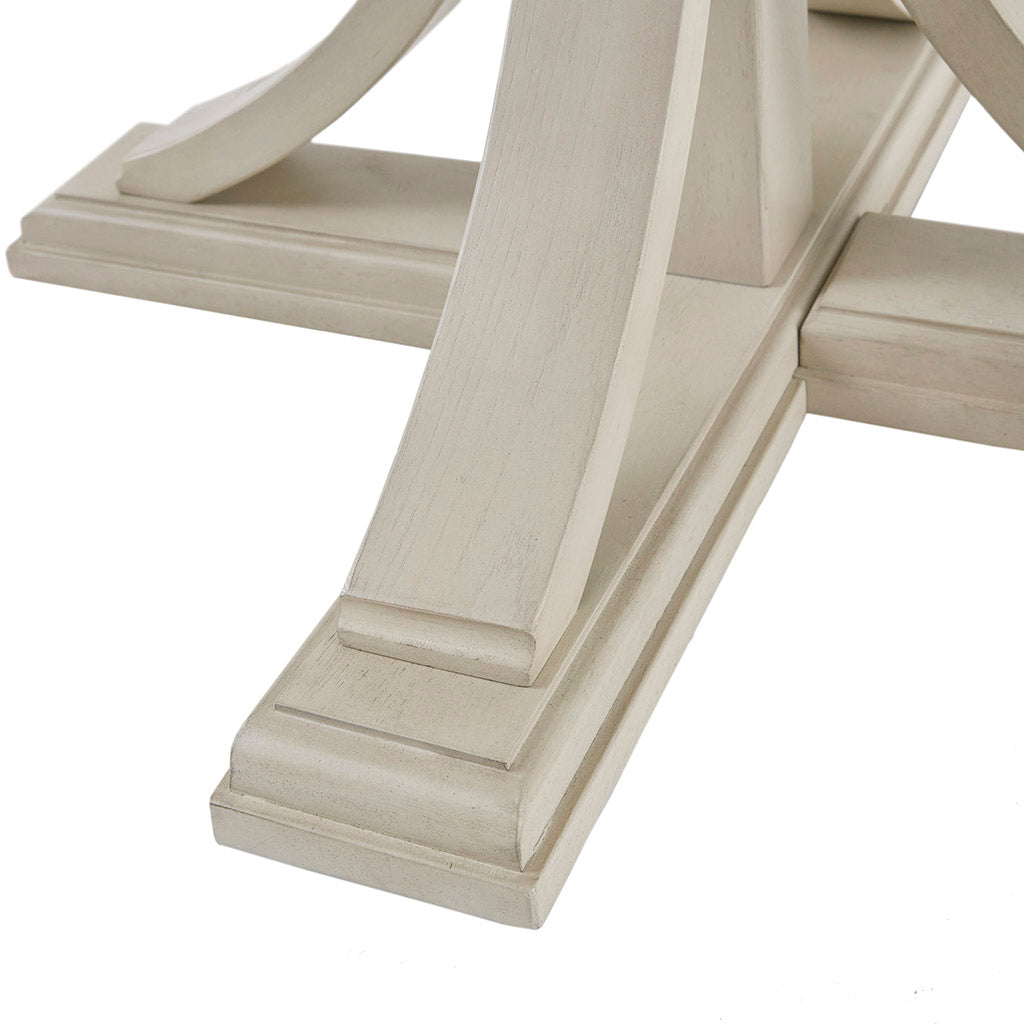 Cream Round Dining Table Seats 4-6 People