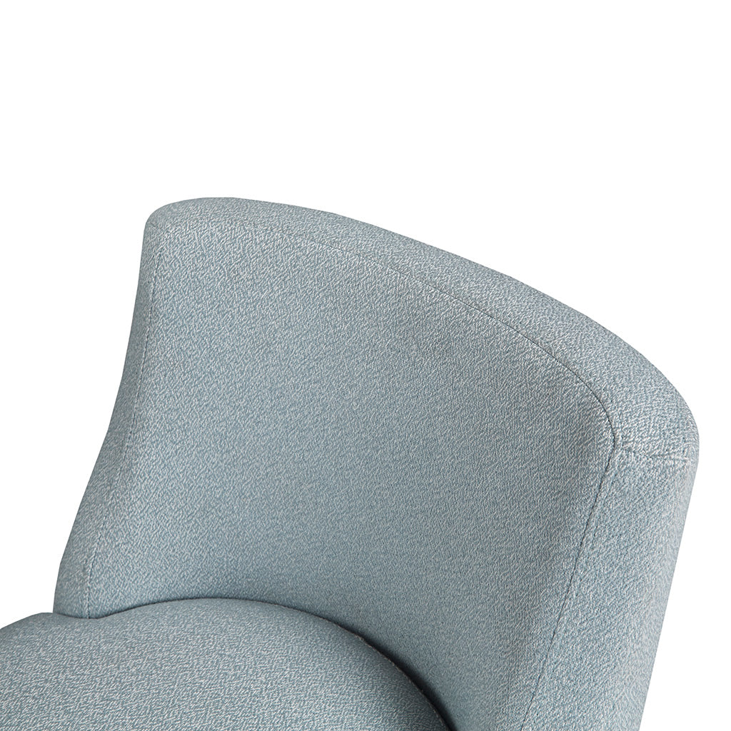 25" Upholstered Counter Stool - Blue Polyester Dining Seat
