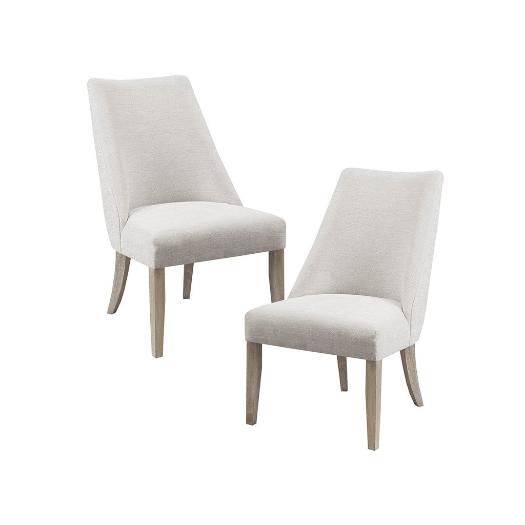 Ivory Polyester Dining Chair Set of 2