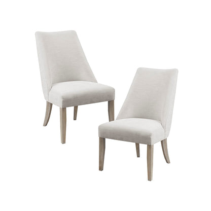 Ivory Polyester Dining Chair Set of 2