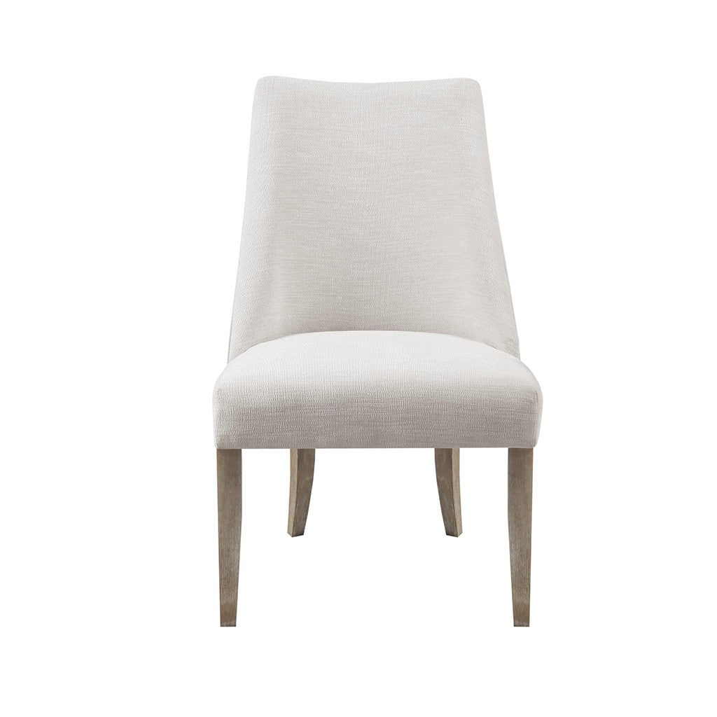 Ivory Polyester Dining Chair Set of 2