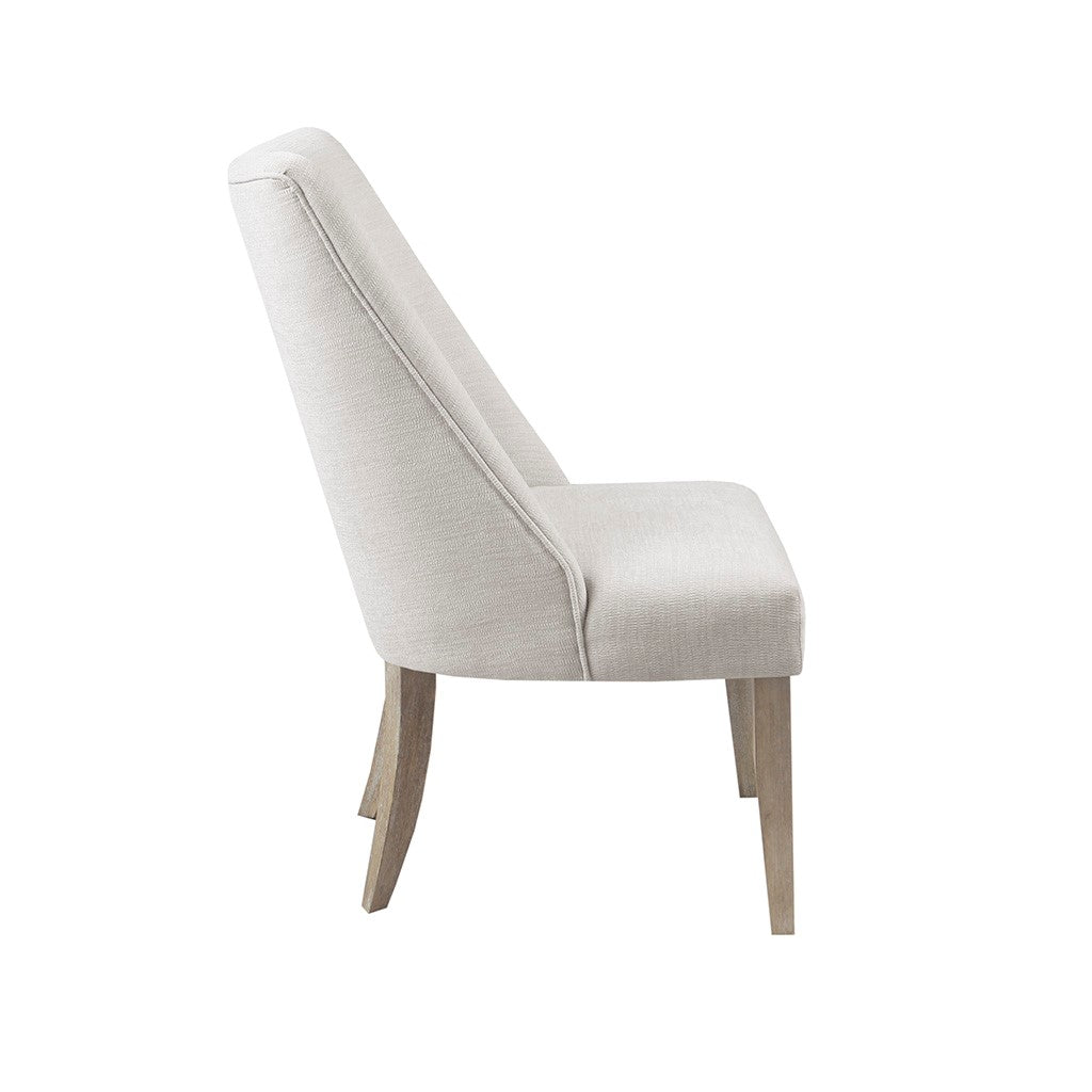 Ivory Polyester Dining Chair Set of 2