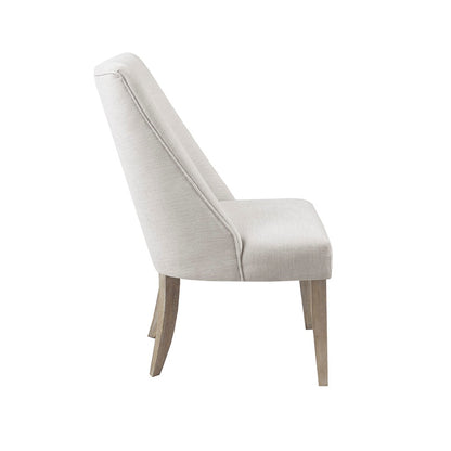 Ivory Polyester Dining Chair Set of 2