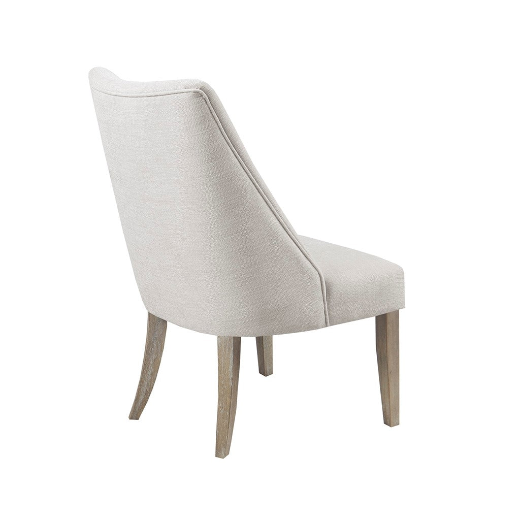 Ivory Polyester Dining Chair Set of 2