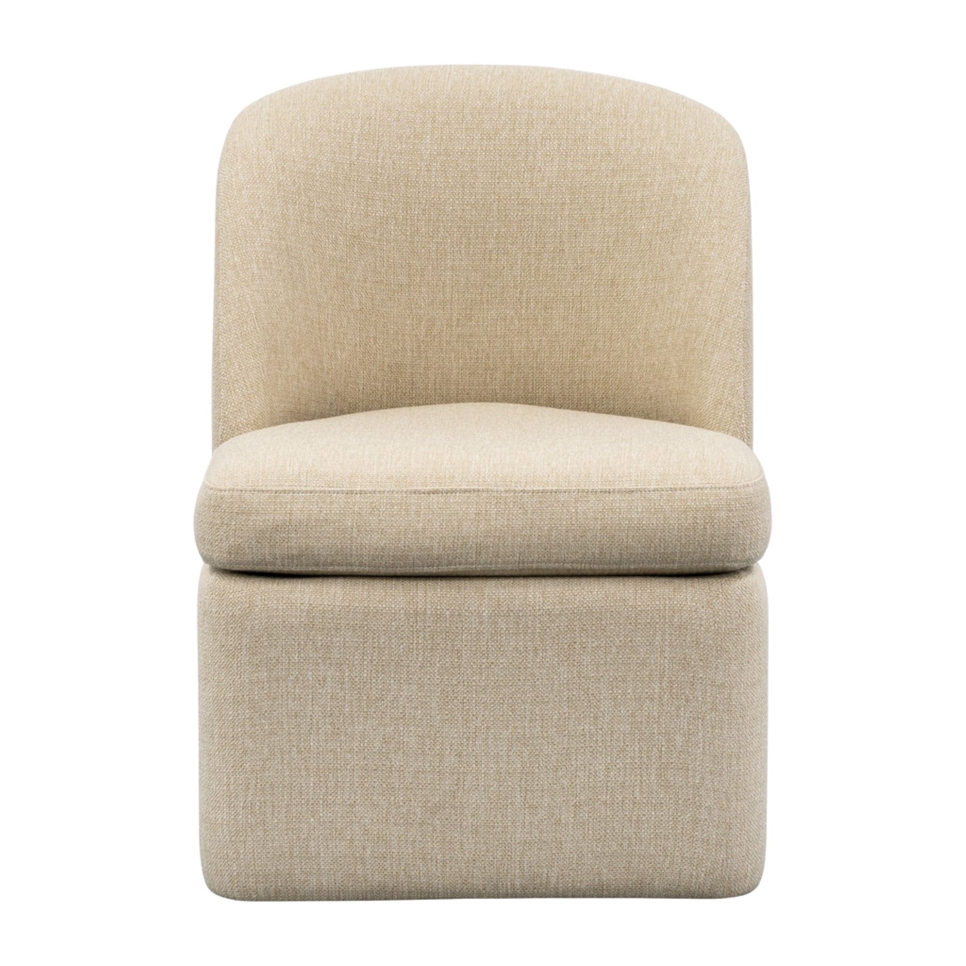 Dining Chair with castors, Taupe