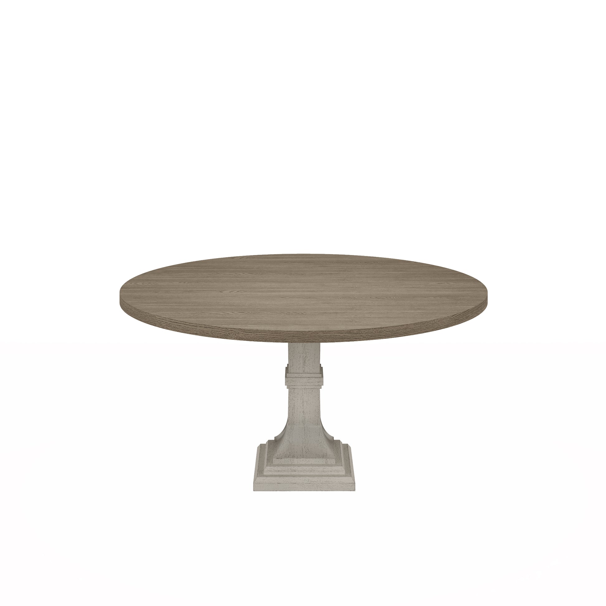 Tannen 59"W Round White and Gray Dining Table
