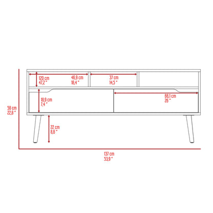 Brown Particle Board TV Stand - 53.9" Wide