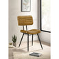 Camel and Black Tufted Side Chairs (Set of 2)