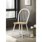 Natural Brown and White Spindle Back Side Chairs (Set of 4)