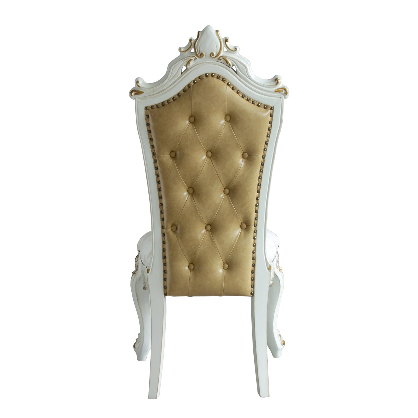 Brown and White Traditional Side Chairs - Set of 2