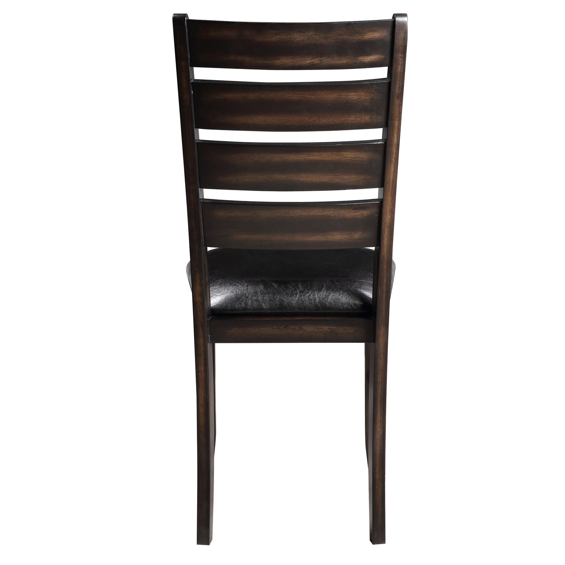Black & Espresso Ladder Back Side Chairs (Set of 2)