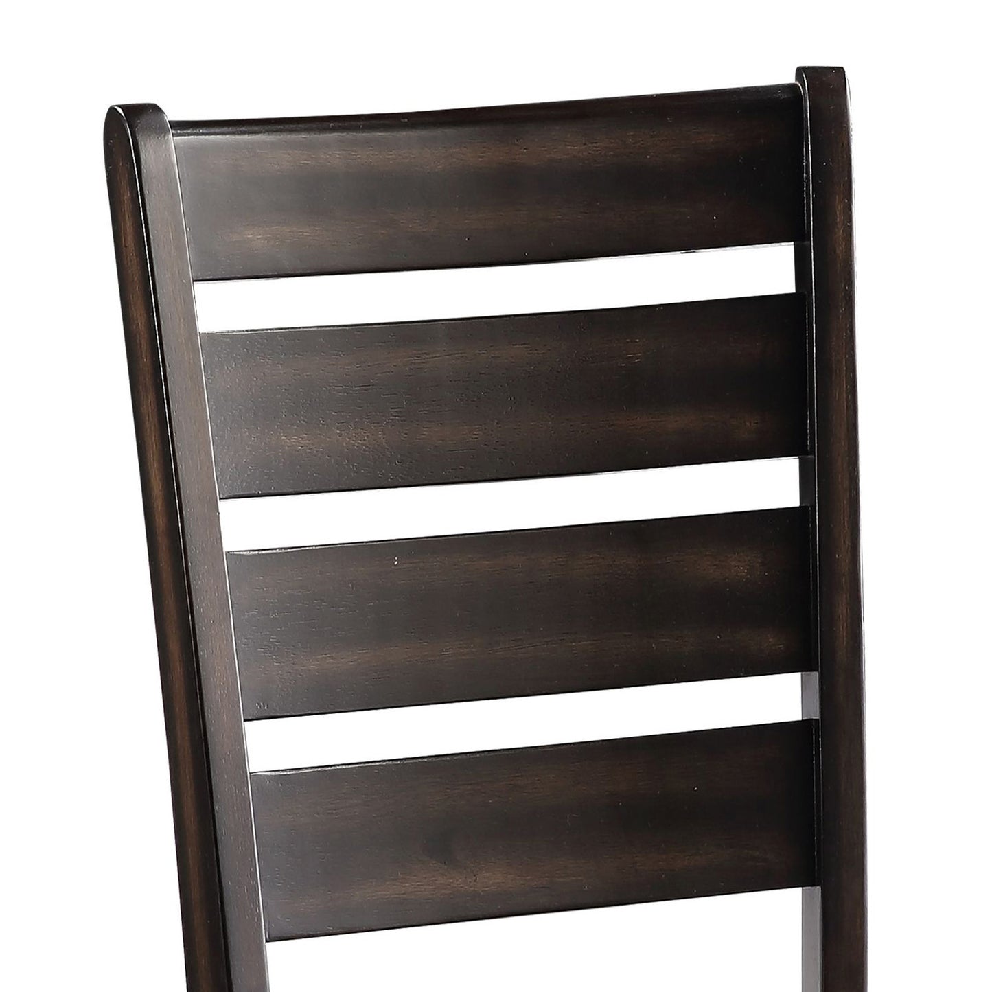 Black & Espresso Ladder Back Side Chairs (Set of 2)