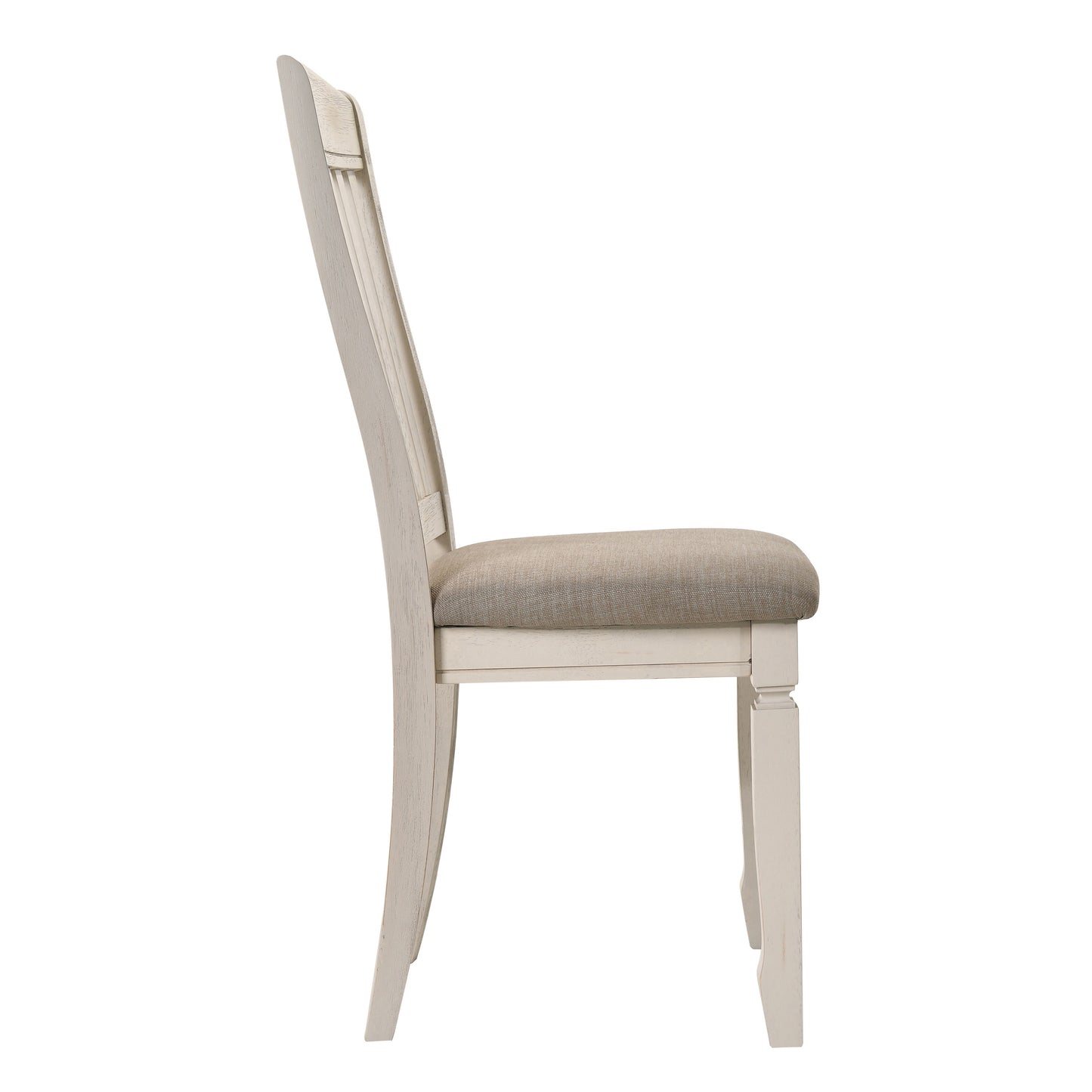 Traditional Tan Wood Side Chairs for Dining Room Seating