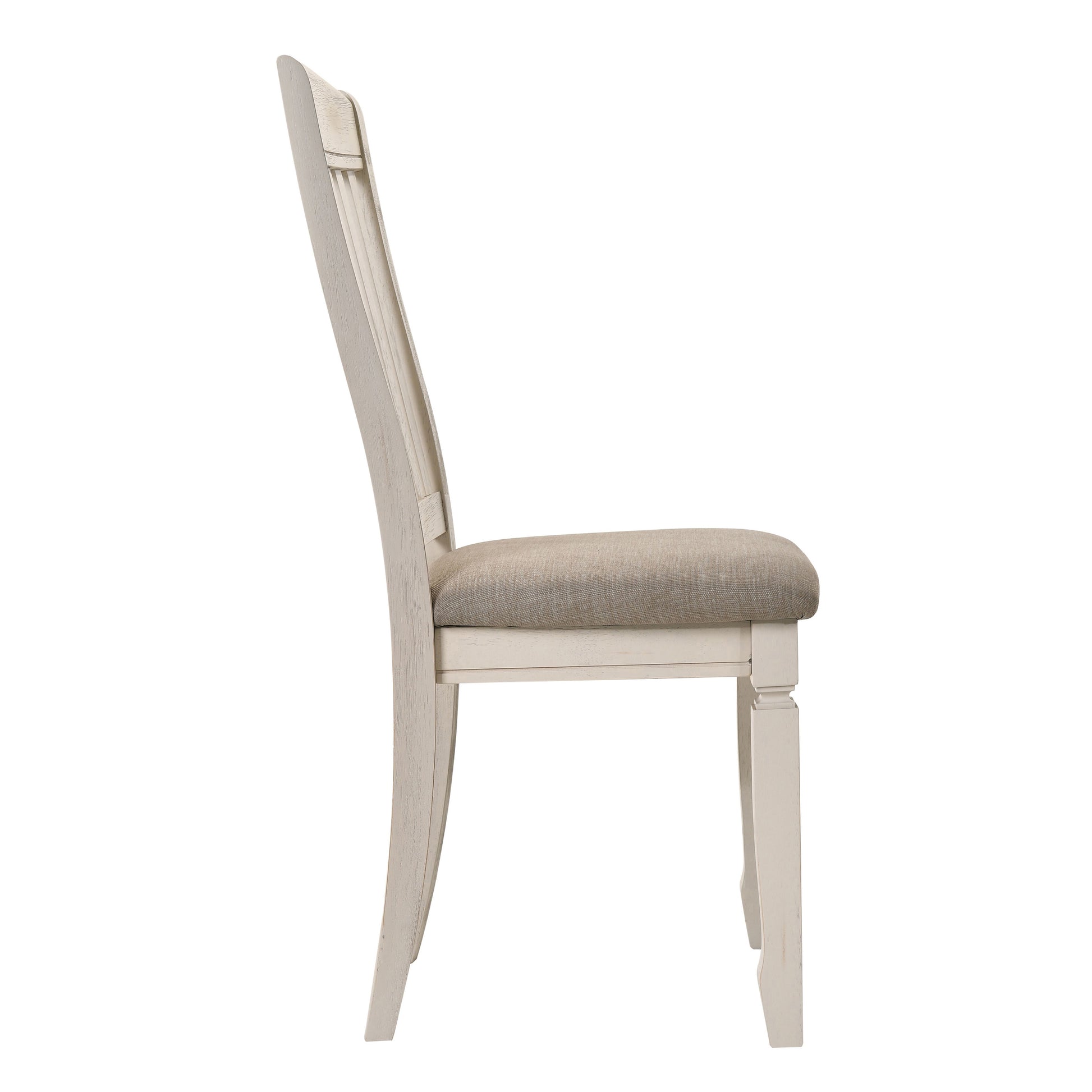 Traditional Tan Wood Side Chairs for Dining Room Seating
