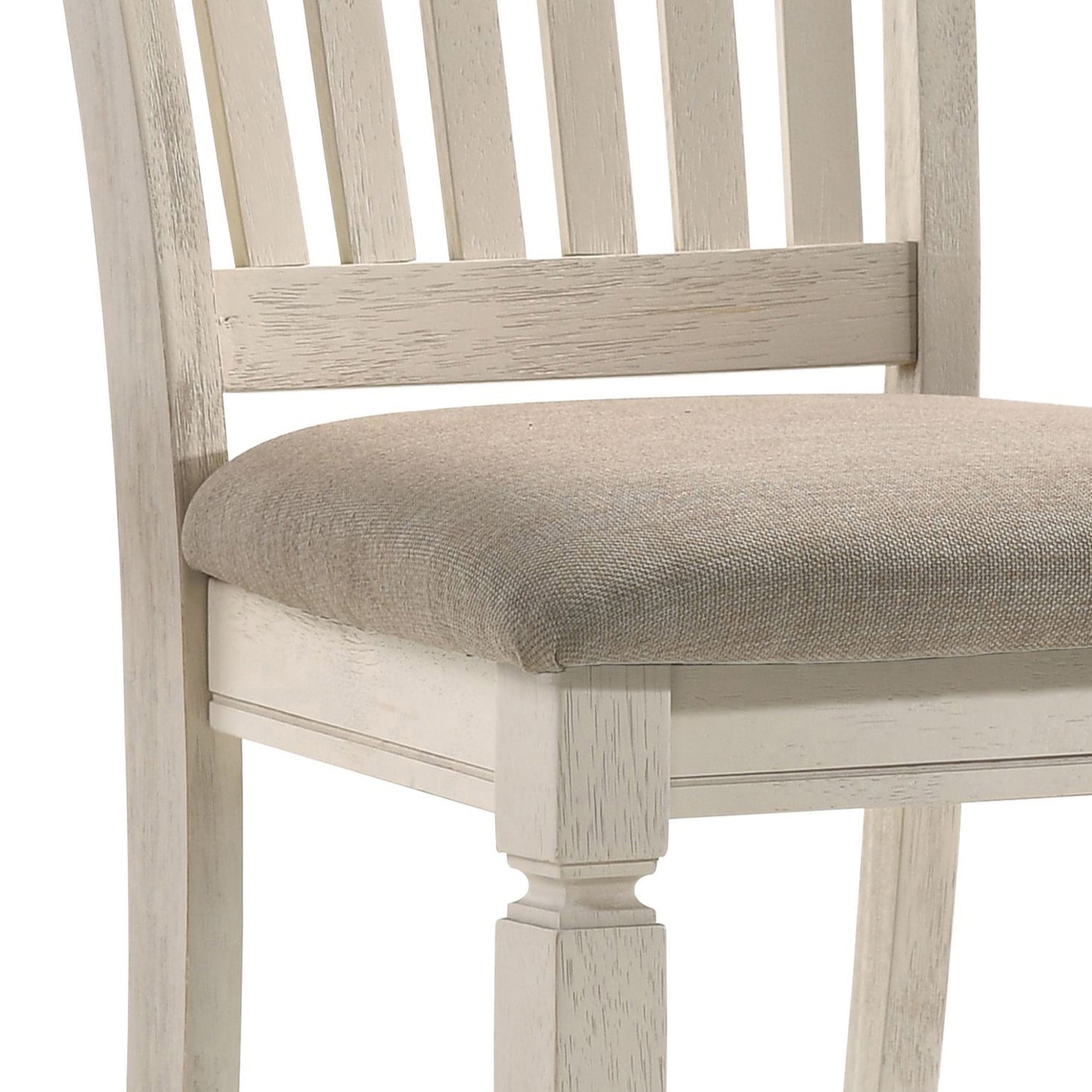 Traditional Tan Wood Side Chairs for Dining Room Seating