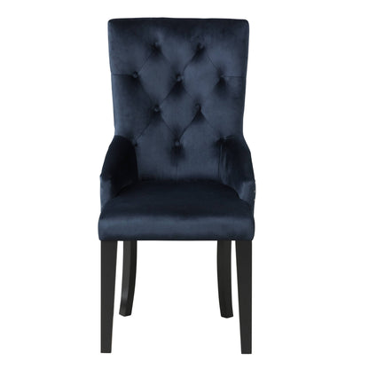 Navy Velvet Side Chair - Luxury Dining Chair for Dining Room