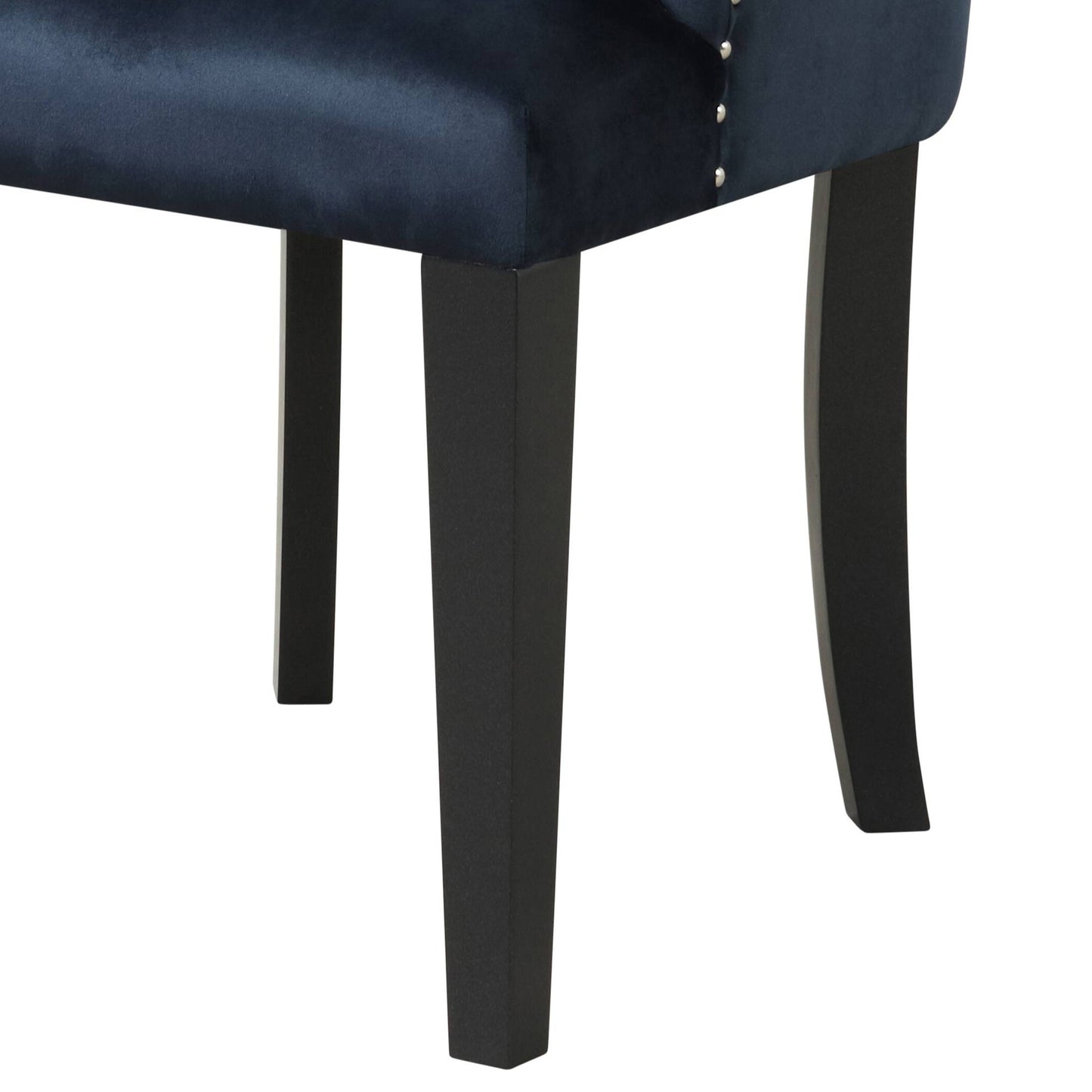 Navy Velvet Side Chair - Luxury Dining Chair for Dining Room