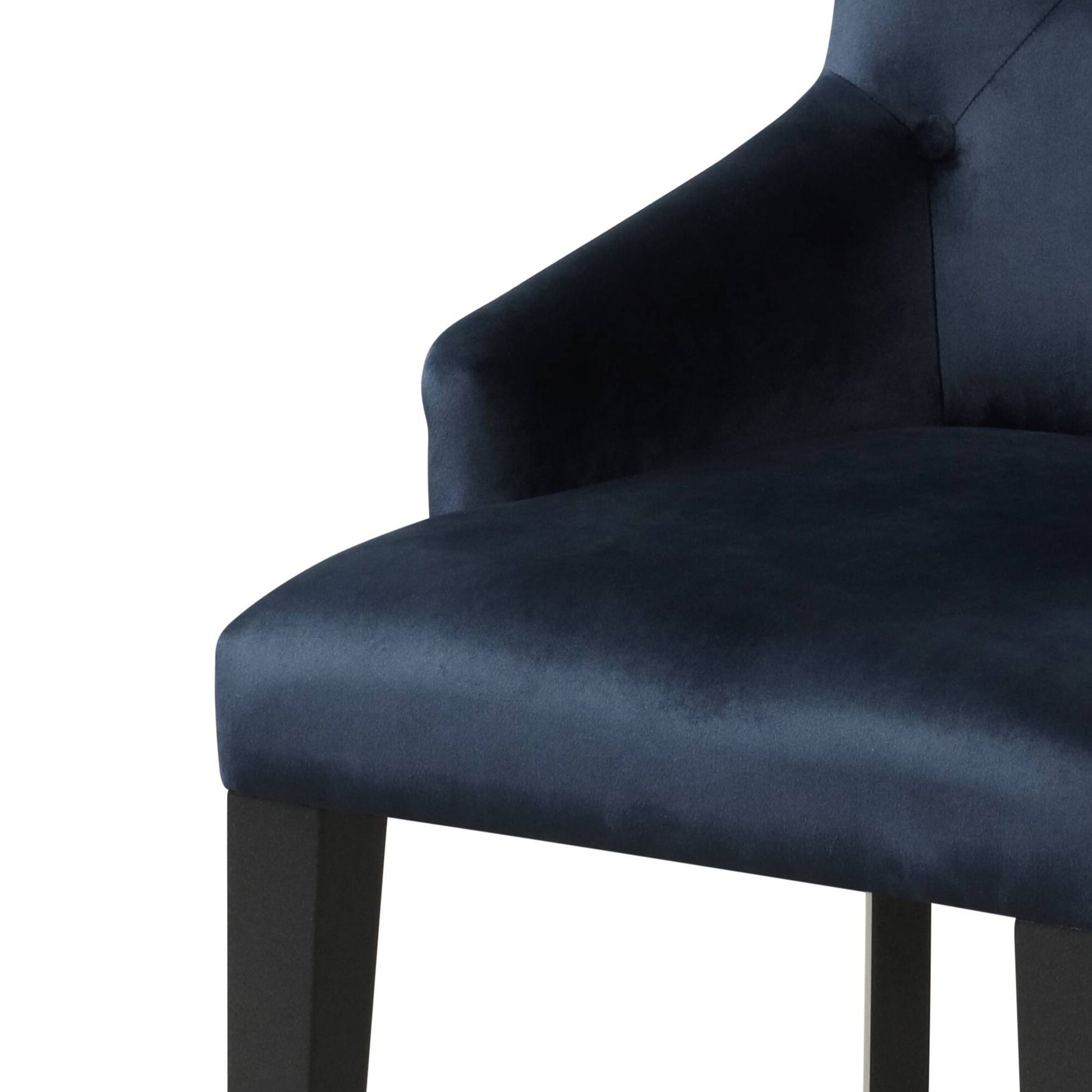 Navy Velvet Side Chair - Luxury Dining Chair for Dining Room