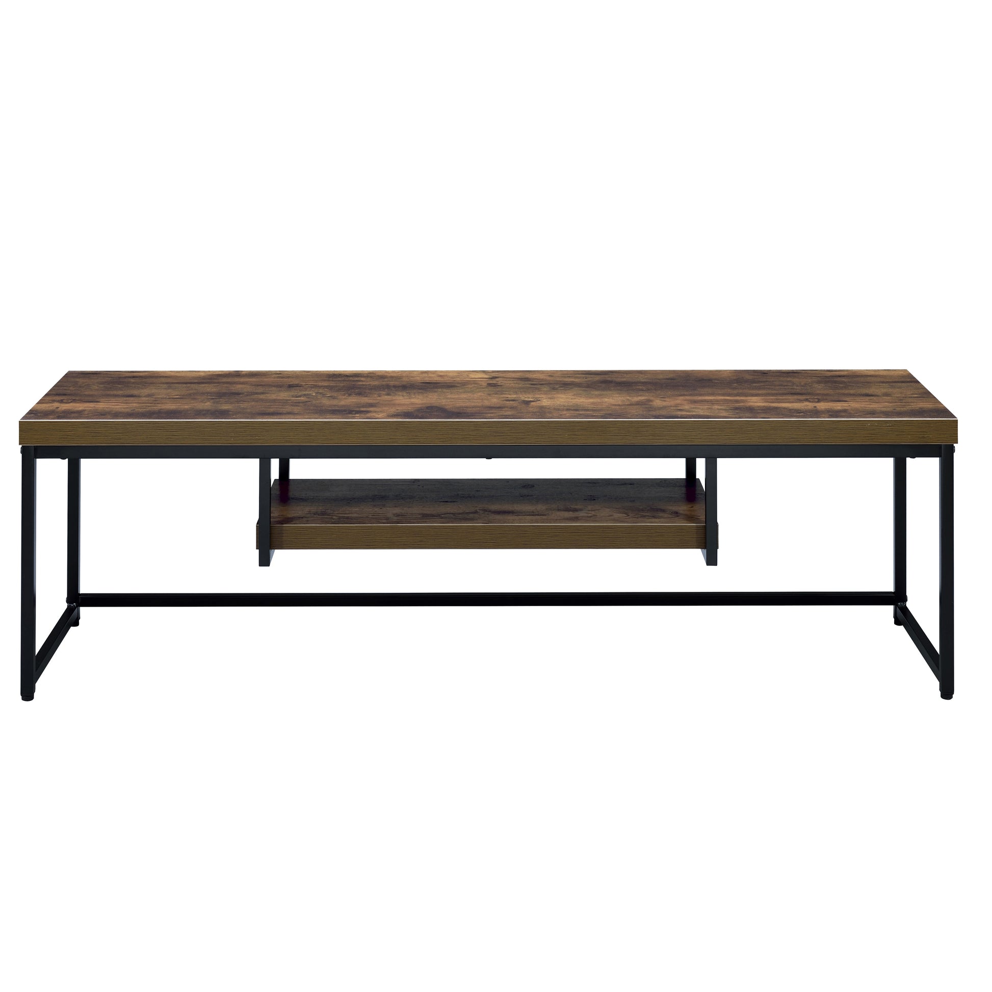 Black Brown Wood Metal TV Stand - 60-69 Inch TVs