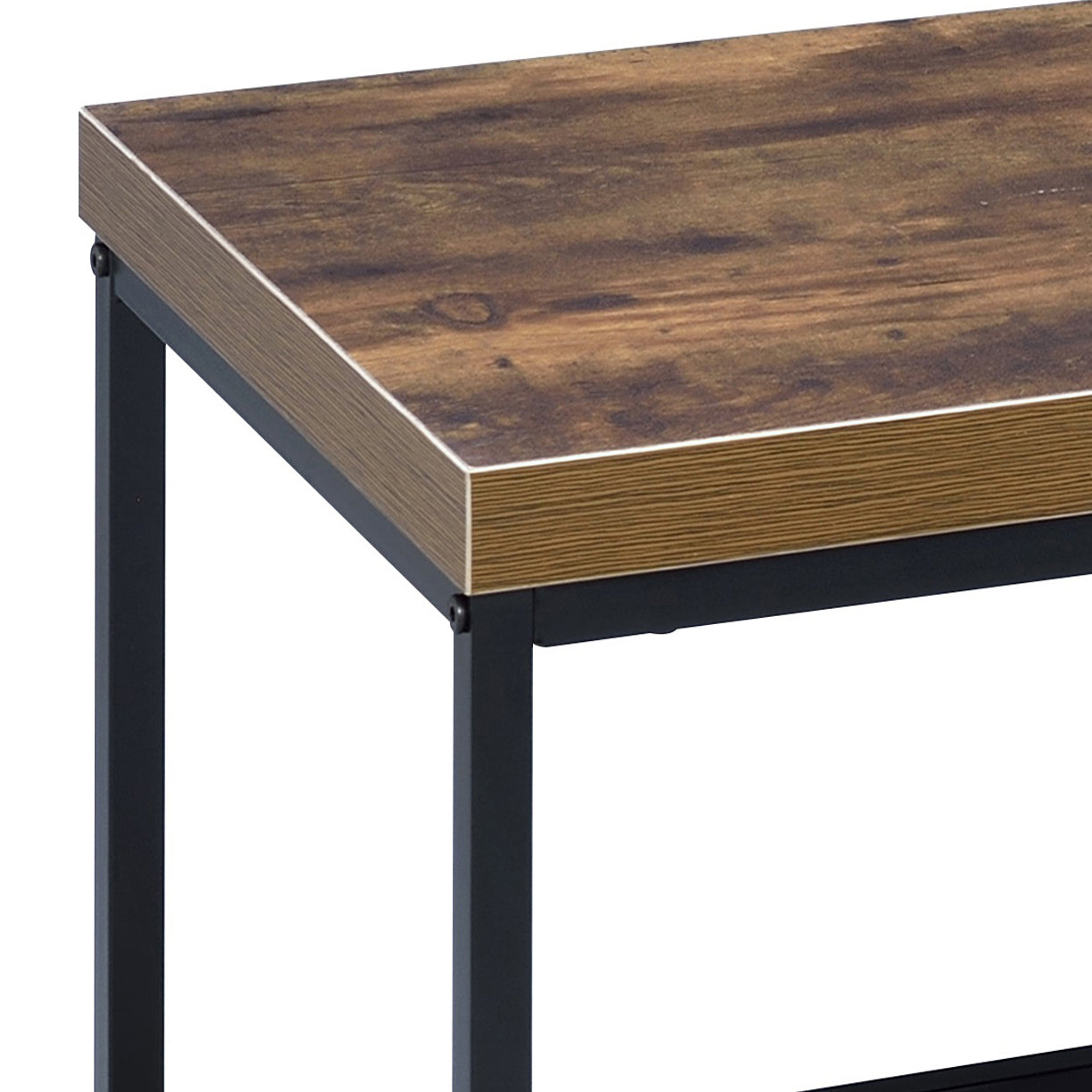 Black Brown Wood Metal TV Stand - 60-69 Inch TVs