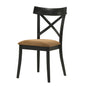 Brown and Black Side Chair (Set of 2)